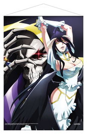 Overlord Póster Tela Ainz Ooal Gown & Albedo 50 x 70 cm