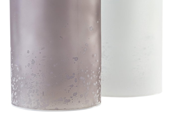 DKD Home Decor Decoración Luminosa Cristal Bote Surtido de 2 Unidades