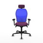 PIQUERAS Y CRESPO Silla de oficina Jorquera con mecanismo Sincro, Morado y Azul
