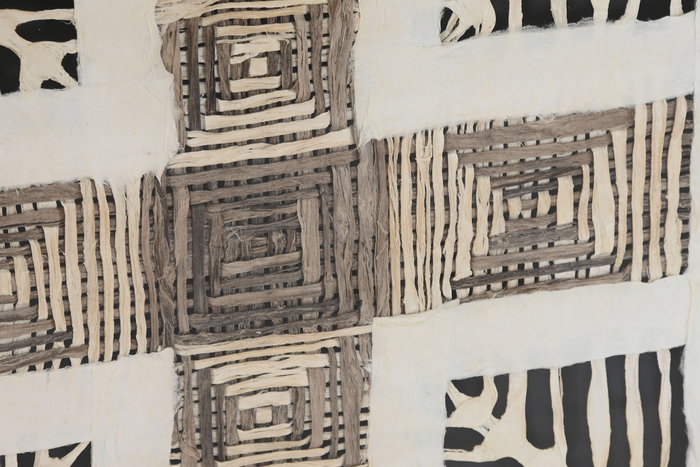 DKD Home Decor Cuadro Moderno Negro Blanco Cristal Papel Mache 2 Unidades 56 x 56 x 3 cm