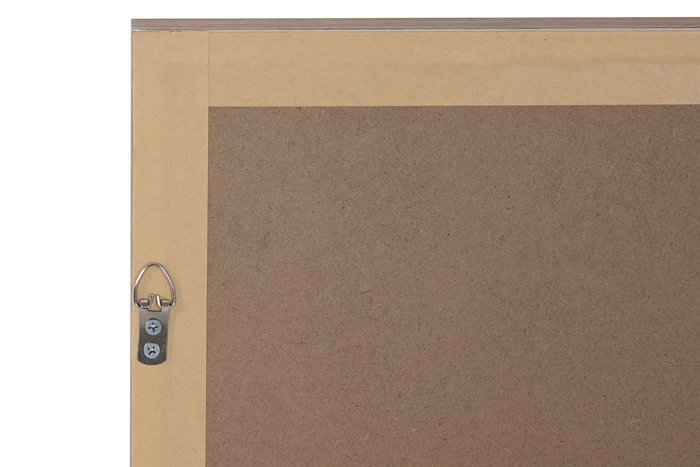 DKD Home Decor Cuadro Moderno Negro Blanco Cristal Papel Mache 2 Unidades 56 x 56 x 3 cm