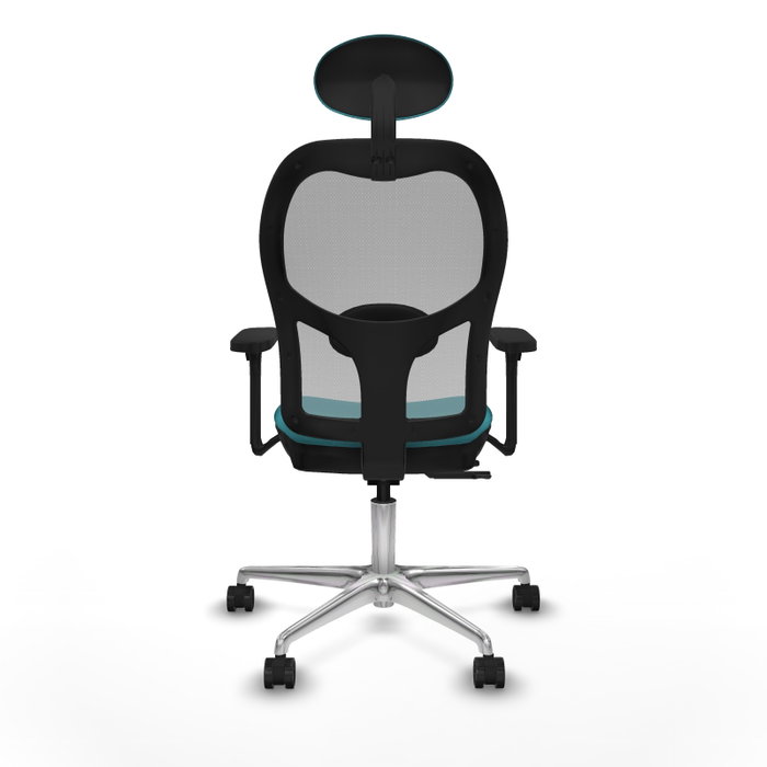 PIQUERAS Y CRESPO Silla de oficina Jorquera con mecanismo Sincro/Traslack, Turquesa y Gris