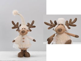 DKD Home Decor Figura de Poliéster Navidad Alpina Surtido de 2