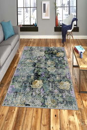 Conceptum Exfab290 Alfombra de Pasillo 80 x 300 cm, 100% Poliéster, Lavable a Máquina para una Decoración Elegante y Cómoda del Hogar