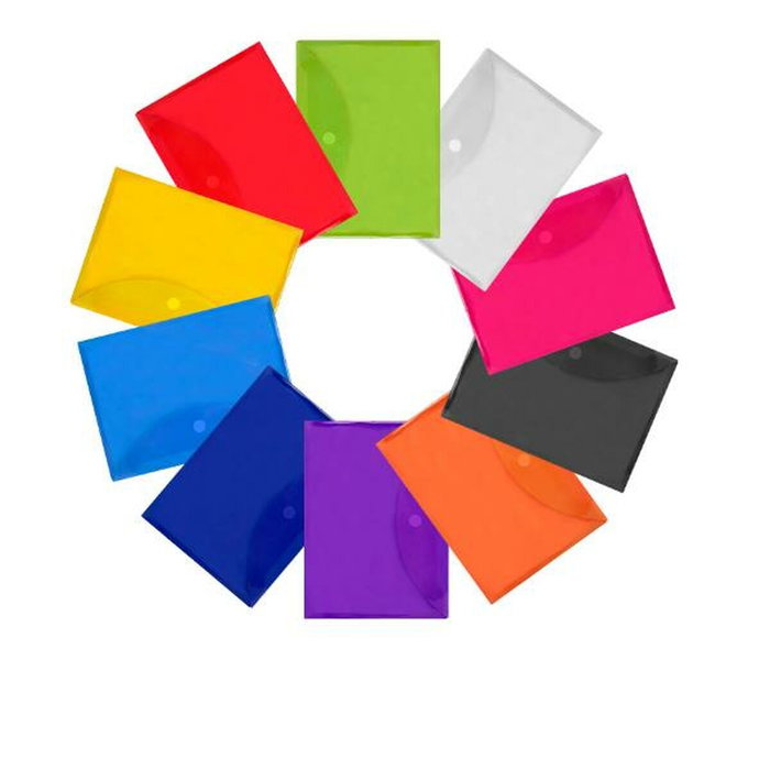 Liderpapel Carpeta Dossier A4 con Cierre de Velcro Colores Surtidos Pack 12 Liderpapel Carpeta Dossier A4 con Cierre de Velcro Colores Surtidos Pack 12