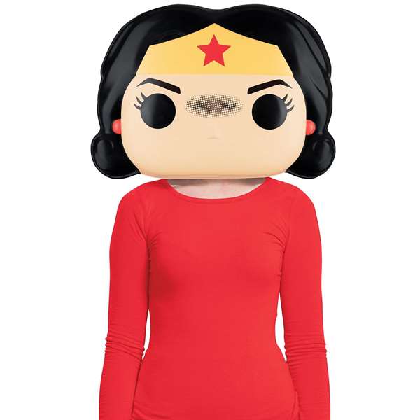Funko WB Wonder Woman Disfraz Media Máscara Talla 7-9 Años +8 Años