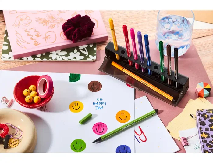 Stabilo Pen 68 Estuche de 10 Rotuladores Acuarelables Colores Surtidos