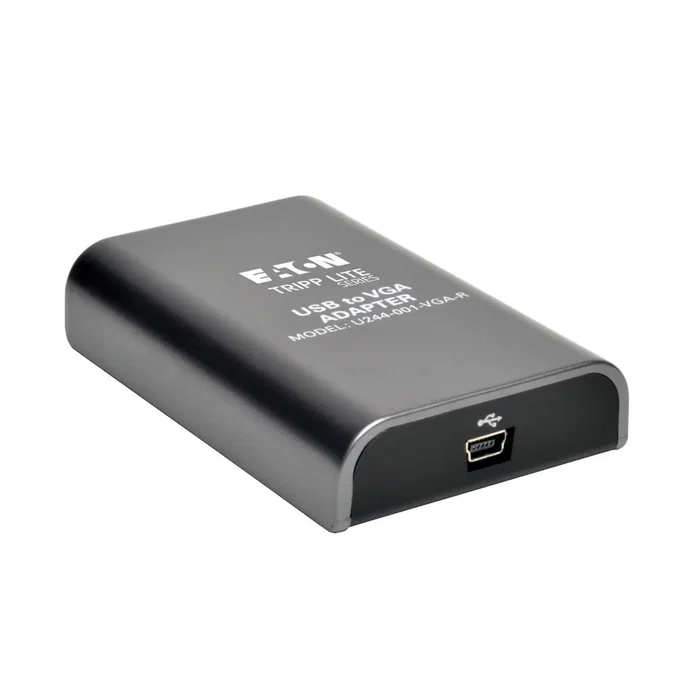Tripp Lite U244-001-VGA-R Adaptador Gráfico USB 2.0 a VGA para Monitor Externo, 1920x1080 (1080p) @ 60 Hz, 128 MB, Compatible con Windows y Mac, Negro
