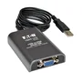 Tripp Lite U244-001-VGA-R Adaptador Gráfico USB 2.0 a VGA para Monitor Externo, 1920x1080 (1080p) @ 60 Hz, 128 MB, Compatible con Windows y Mac, Negro