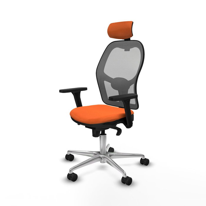 PIQUERAS Y CRESPO Silla de oficina Jorquera con mecanismo Sincro, Naranja y Gris PIQUERAS Y CRESPO Silla de oficina Jorquera con mecanismo Sincro, Naranja y Gris