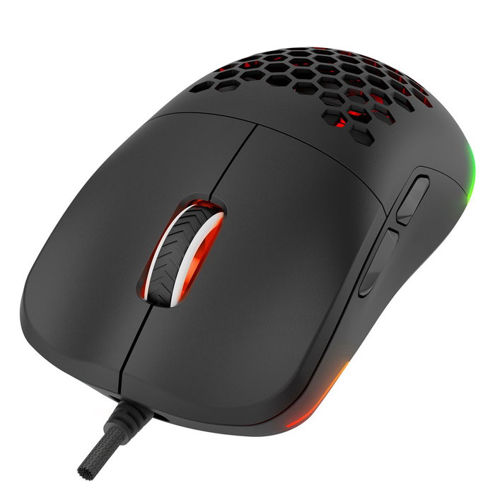Rampage BLINK Ratón Gaming con Cable USB, 12800 DPI, RGB, Sensor Óptico, Negro