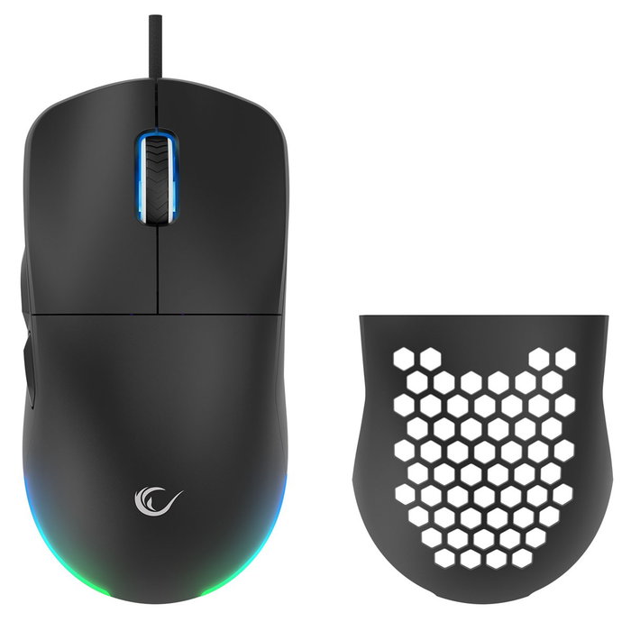 Rampage BLINK Ratón Gaming con Cable USB, 12800 DPI, RGB, Sensor Óptico, Negro