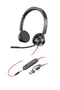 HP Blackwire 3325 Auriculares Estéreo USB-C, 3,5 mm y Adaptador USB-A/C, Negro