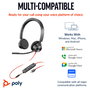 HP Blackwire 3325 Auriculares Estéreo USB-C, 3,5 mm y Adaptador USB-A/C, Negro