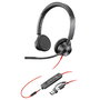 HP Blackwire 3325 Auriculares Estéreo USB-C, 3,5 mm y Adaptador USB-A/C, Negro