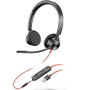 HP Blackwire 3325 Auriculares Estéreo USB-C, 3,5 mm y Adaptador USB-A/C, Negro