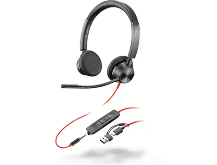 HP Blackwire 3325 Auriculares Estéreo USB-C, 3,5 mm y Adaptador USB-A/C, Negro HP Blackwire 3325 Auriculares Estéreo USB-C, 3,5 mm y Adaptador USB-A/C, Negro