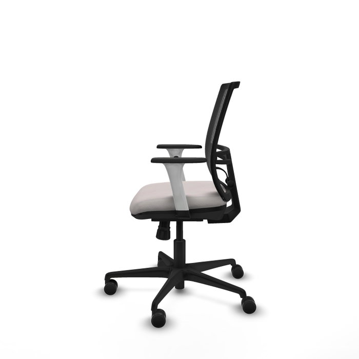 PIQUERAS Y CRESPO Silla de oficina Yunquera con mecanismo Sincro, Blanco y Negro PIQUERAS Y CRESPO Silla de oficina Yunquera con mecanismo Sincro, Blanco y Negro