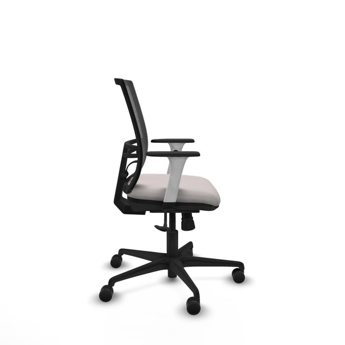 PIQUERAS Y CRESPO Silla de oficina Yunquera con mecanismo Sincro, Blanco y Negro PIQUERAS Y CRESPO Silla de oficina Yunquera con mecanismo Sincro, Blanco y Negro