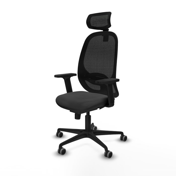 PIQUERAS Y CRESPO Silla de oficina Cilanco con Mecanismo Sincro, Gris oscuro y Negro