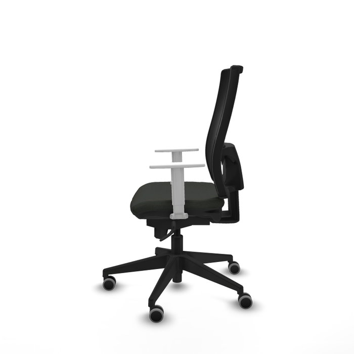 PIQUERAS Y CRESPO Silla de oficina Horna Negra con Reposabrazos Blancos PIQUERAS Y CRESPO Silla de oficina Horna Negra con Reposabrazos Blancos