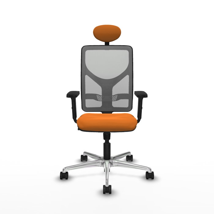 PIQUERAS Y CRESPO Silla de oficina Motilla Naranja y Gris con Mecanismo Sincro PIQUERAS Y CRESPO Silla de oficina Motilla Naranja y Gris con Mecanismo Sincro
