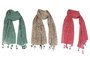 DKD Home Decor Surtido de 3 Foulards de Algodón KENYA 110x180 cm