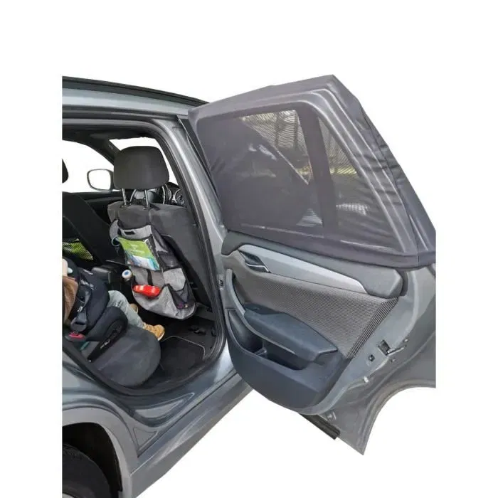 TINEO Visera Solar para Coche / Juego de 2 Fundas de Calcetín para Ventana, Protección Óptima contra Rayos UV, Transpirable