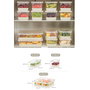 Hermia 4A4B4C Set Organizador de Frigorífico Gris con 12 Piezas Duraderas de Plástico Libre de BPA para Cocina