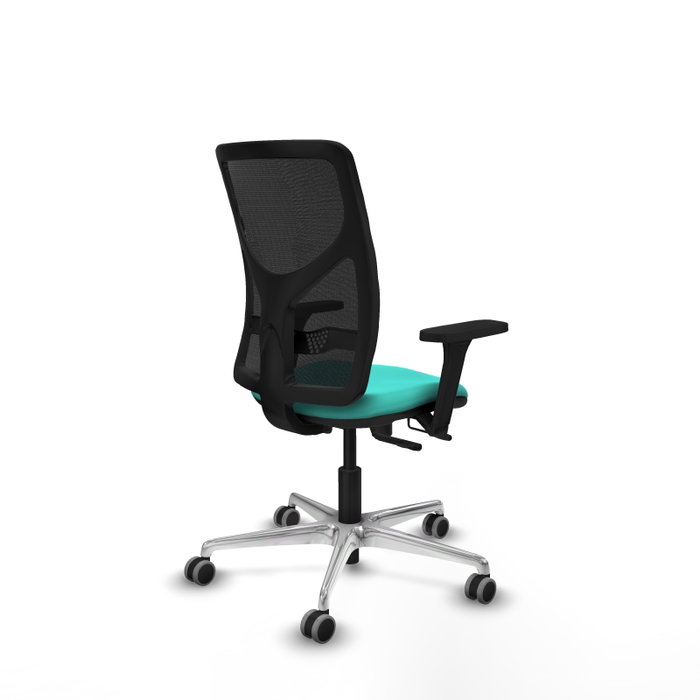PIQUERAS Y CRESPO Silla de oficina Motilla con mecanismo Sincro/Traslack, Turquesa y Negro