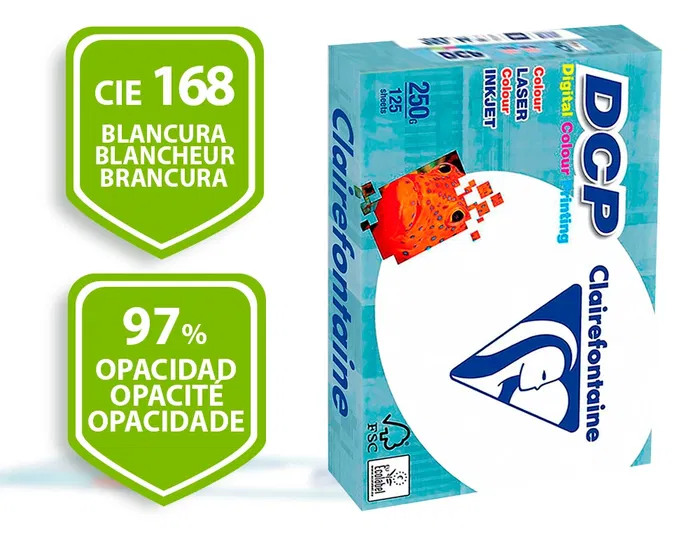 Clairefontaine Papel Multifunción Din A4 Blanco 250 gramos Paquete 125 Hojas Clairefontaine Papel Multifunción Din A4 Blanco 250 gramos Paquete 125 Hojas