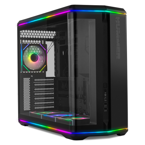 NOX Hummer Anvil Semitorre ATX Cristal Curvo ARGB 5 Ventiladores Negro
