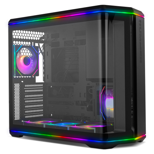 NOX Hummer Anvil Semitorre ATX Cristal Curvo ARGB 5 Ventiladores Negro