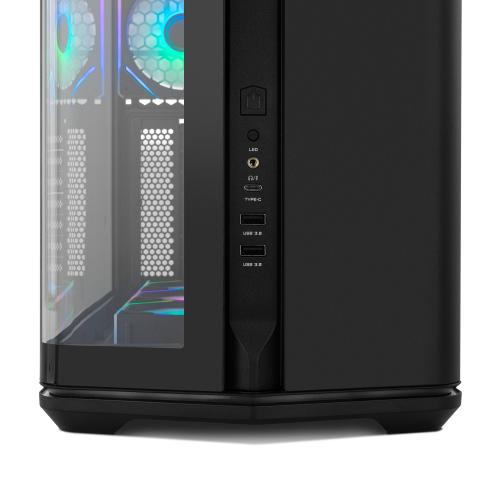NOX Hummer Anvil Semitorre ATX Cristal Curvo ARGB 5 Ventiladores Negro