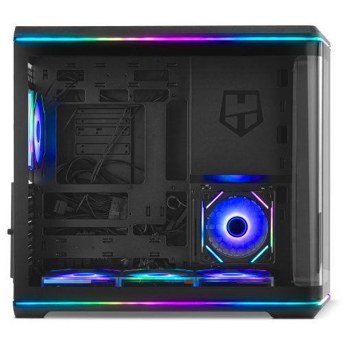 NOX Hummer Anvil Semitorre ATX Cristal Curvo ARGB 5 Ventiladores Negro