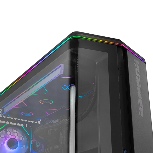 NOX Hummer Anvil Semitorre ATX Cristal Curvo ARGB 5 Ventiladores Negro