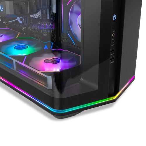 NOX Hummer Anvil Semitorre ATX Cristal Curvo ARGB 5 Ventiladores Negro