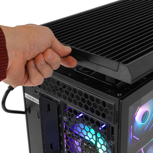 NOX Hummer Anvil Semitorre ATX Cristal Curvo ARGB 5 Ventiladores Negro