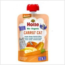 HOLLE Smoothie Zanahoria-Mango Carrot Cat para Bebés a partir de 6 Meses 100Gr