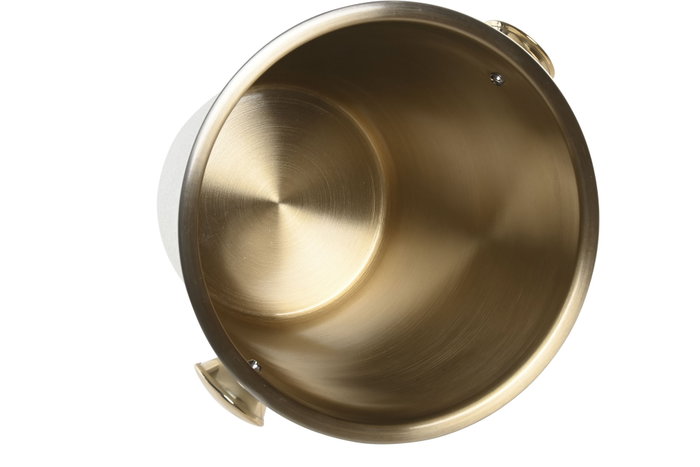 DKD Home Decor Champanera Inox 24x24x22 Blanco y Dorado