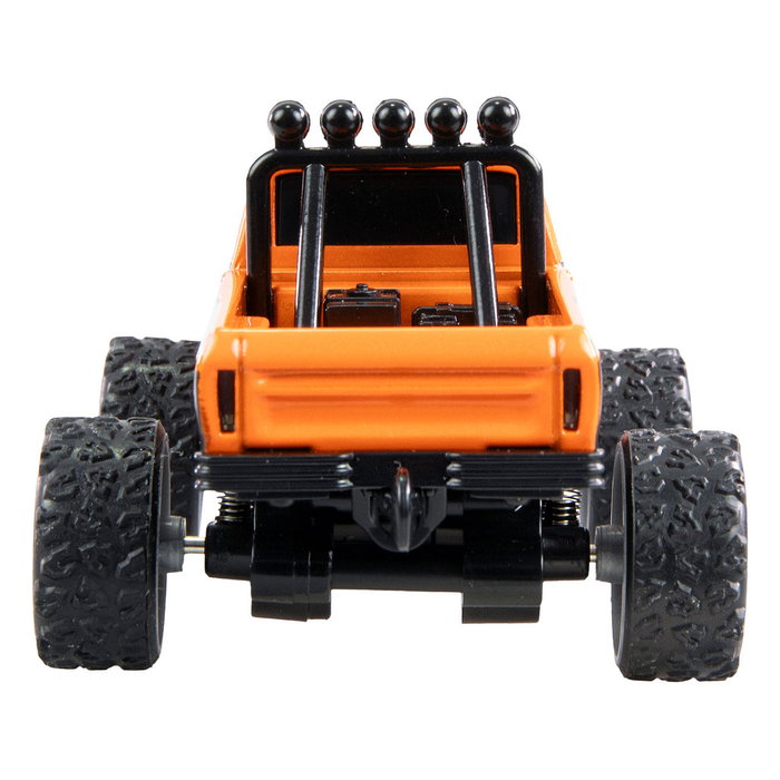 AMEWI RC Monstertruck Die-Cast 1:64 22705 RTR Naranja, con Motor Eléctrico y Luces, Radio Control 2.4 GHz para Niños de 6+ Años