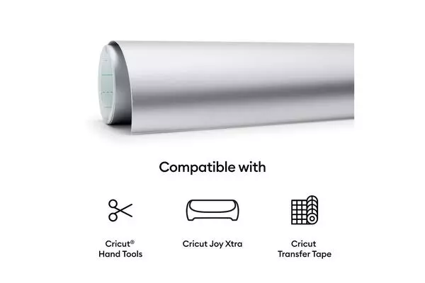 Cricut Smart Vinyl Permanent Joy Xtra, 24,1x91cm, Plata mate Cricut Smart Vinyl Permanent Joy Xtra, 24,1x91cm, Plata mate
