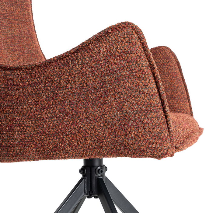 Silla Rojo Tejido-Metal Salón 58,50 X 60 X 86,50 cm (Set de 2)