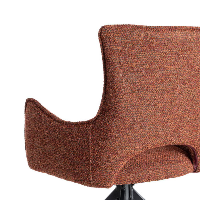 Silla Rojo Tejido-Metal Salón 58,50 X 60 X 86,50 cm (Set de 2)