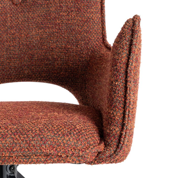 Silla Rojo Tejido-Metal Salón 58,50 X 60 X 86,50 cm (Set de 2)