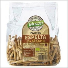 BIOCOP Palitos de Espelta con Sésamo 150gr Bio