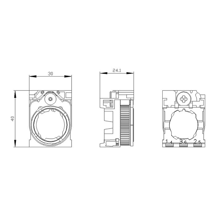 Siemens 3SU15000AA100AA0 Soporte para 3 Módulos