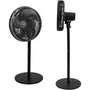 Oceanic Ventilador de Pedestal 45W 2 en 1 Negro - 40 cm, 3 Velocidades, Altura Ajustable 69-120 cm, Control Remoto OCEAVPP45B