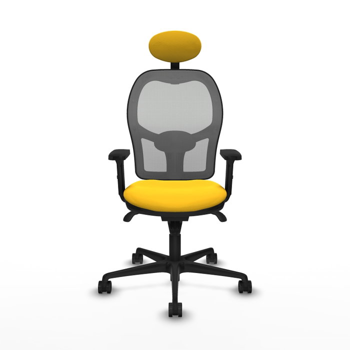 PIQUERAS Y CRESPO Silla de oficina Jorquera con Mecanismo Sincro Amarillo y Gris PIQUERAS Y CRESPO Silla de oficina Jorquera con Mecanismo Sincro Amarillo y Gris