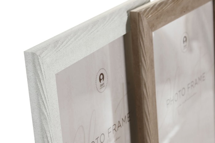 DKD Home Decor Set de Marcos de Fotos 20x25 cm Surtido Beige y Natural